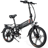 SAMEBIKE 20LVXD30-II Electric Bike - 350W Motor 48V10AH Battery 40KM Range Mechanical Disc Brakes - Black